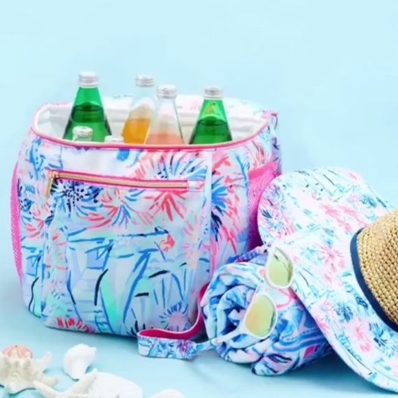 SOLD❌NWT Lilly Pulitzer Cooler Backpack Shinin Sea - Picture 2 of 10